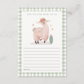 Carte D'accompagnement Green Cactus Boho Llama Conseils pour maman Baby s (Devant)