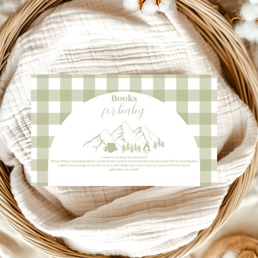 Carte D'accompagnement Green Camping Baby showers Livres pour bébé