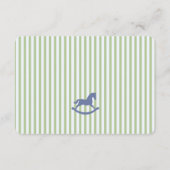 Carte D'accompagnement Green Coquette Bow Rocking Horse Details (Dos)