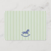 Carte D'accompagnement Green Coquette Bow Rocking Horse Diaper Raffle (Dos)