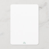Carte D'accompagnement Green Custom Illustrated Nature Baby (Dos)