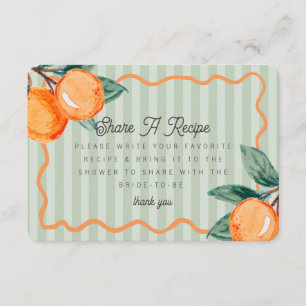 Carte D'accompagnement Green Cutie Pastel Citrus Bridal Partagez une rece