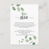 Carte D'accompagnement Green Delight Eucalyptus Hotel (Devant)