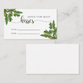 Carte D'accompagnement Green devine combien de baisers nuptiale douche je (Devant / Derrière)