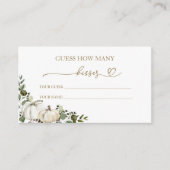 Carte D'accompagnement Green Fall Devinez combien de baisers jeu nuptiale (Devant)