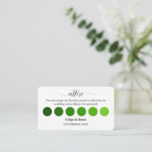 Carte D'accompagnement Green Fall Wedding Attire Dress Code Palette (Debout devant)
