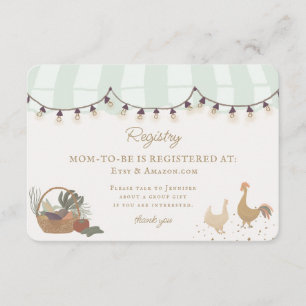 Carte D'accompagnement Green Farmers Market Farm Registre frais Insérer