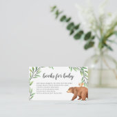Carte D'accompagnement Green Forest Animals Baby shower Livres pour bébé (Debout devant)