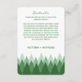 Carte D'accompagnement Green Forest Range Woodland Détails du Mariage (Devant)