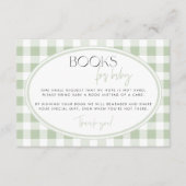Carte D'accompagnement Green Gingham Baby Shower Enclosure Card (Devant)