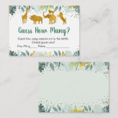 Carte D'accompagnement Green Gold Safari Wild On Devine Combien De Jeu (Devant / Derrière)