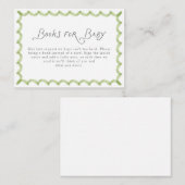Carte D'accompagnement Green Hand Painted Frame Books for Baby (Devant / Derrière)