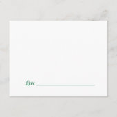 Carte D'accompagnement Green Math Graduation Party Advice for Graduate (Dos)