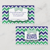 Carte D'accompagnement Green Navy Bow Cravate Déchets Raffle Tickets jeu (Devant / Derrière)