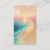 Carte D'accompagnement Green Ocean Beach Summer Party Merci Sun (Dos)