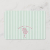 Carte D'accompagnement Green Palm Springs Pastel Beach Lingerie Insertion (Dos)