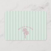 Carte D'accompagnement Green Palm Springs Pastel Plages (Dos)