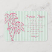 Carte D'accompagnement Green Palm Springs Pastel Plages (Devant)