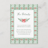 Carte D'accompagnement Green Retro Mariage de vacances | Détails de l'inv (Devant)