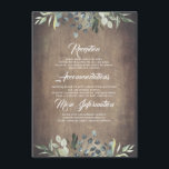 Carte D'accompagnement Green Rustic Mariage Information Invité<br><div class="desc">Cartes d'information du mariage campagnard rustique verdoyant</div>