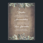 Carte D'accompagnement Green Rustic Mariage Information Invité<br><div class="desc">Cartes d'information du mariage campagnard rustique verdoyant</div>