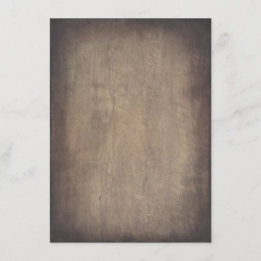 Carte D'accompagnement Green Rustic Mariage Information Invité (Dos)