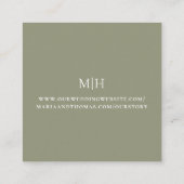 Carte D'accompagnement Green Sage Simple Wisteria QR Code Carré RSVP (Dos)