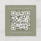 Carte D'accompagnement Green Sage Simple Wisteria QR Code Carré RSVP (Devant)