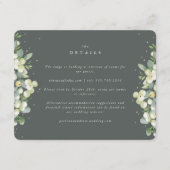Carte D'accompagnement Green Snowberry+Eucalyptus Eedge Mariage Détails (Devant)