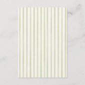 Carte D'accompagnement Green Striped Wedding Details (Dos)