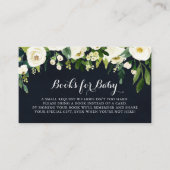 Carte D'accompagnement Green White Floral Blue Baby shower Demande de rés (Devant)