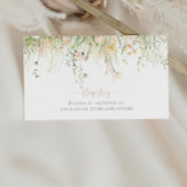 Carte D'accompagnement Greenery Boho Fleur sauvage Mariage Registre des c