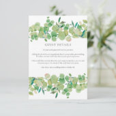 Carte D'accompagnement Greenery Eucalyptus Informations complémentaires (Debout devant)