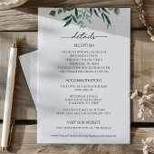 Carte D'accompagnement Greenery Eucalyptus Reception Details Card
