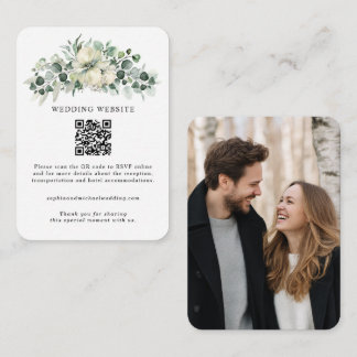 Carte D'accompagnement Greenery Eucalyptus Wedding