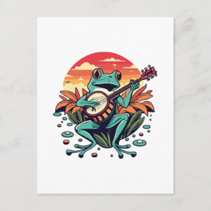 Carte D'accompagnement Grenouille banjo