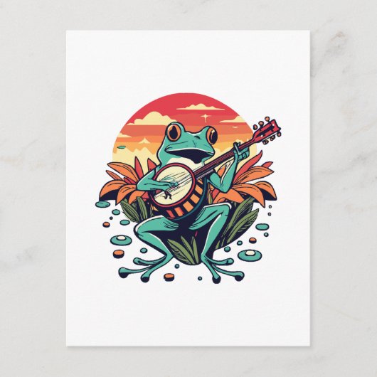 Carte D'accompagnement Grenouille banjo (Devant)