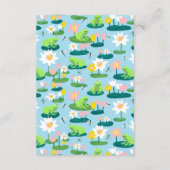 Carte D'accompagnement Grenouilles & Lily Pads BABY SHOWER CUSTOM (Dos)