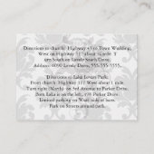 Carte D'accompagnement grey baroque damask (Dos)