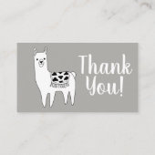 Carte D'accompagnement Gris Aztèque moderne & Llama blanc (Dos)