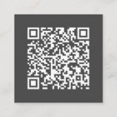 Carte D'accompagnement Gris | Code QR | Réponse au mariage (Dos)
