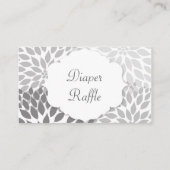 Carte D'accompagnement Gris Dahlia Diaper billet de tombola, U PERSONNALI (Dos)
