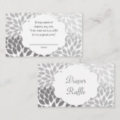 Carte D'accompagnement Gris Dahlia Diaper billet de tombola, U PERSONNALI (Devant / Derrière)