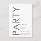 Carte D'accompagnement Gris Premium Ultimate Moderne Monogramme Bold Part (Devant)