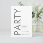 Carte D'accompagnement Gris Premium Ultimate Moderne Monogramme Bold Part (Debout devant)