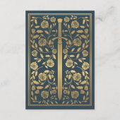 Carte D'accompagnement Gris Royal Medieval Mariage Détails (Dos)