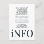 Carte D'accompagnement Gros Monogramme Moderne Gras Simple Mariage (Devant)