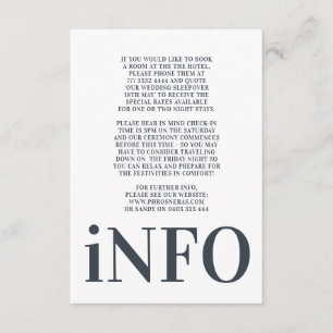 Carte D'accompagnement Gros Monogramme Moderne Gras Simple Mariage