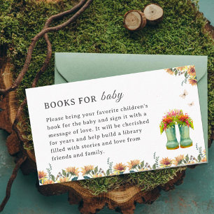 Carte D'accompagnement Grossir avec l'amour livre Baby shower pour bébé