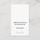 Carte D'accompagnement Grown-ups 💍 minimaliste Élégant (Dos)